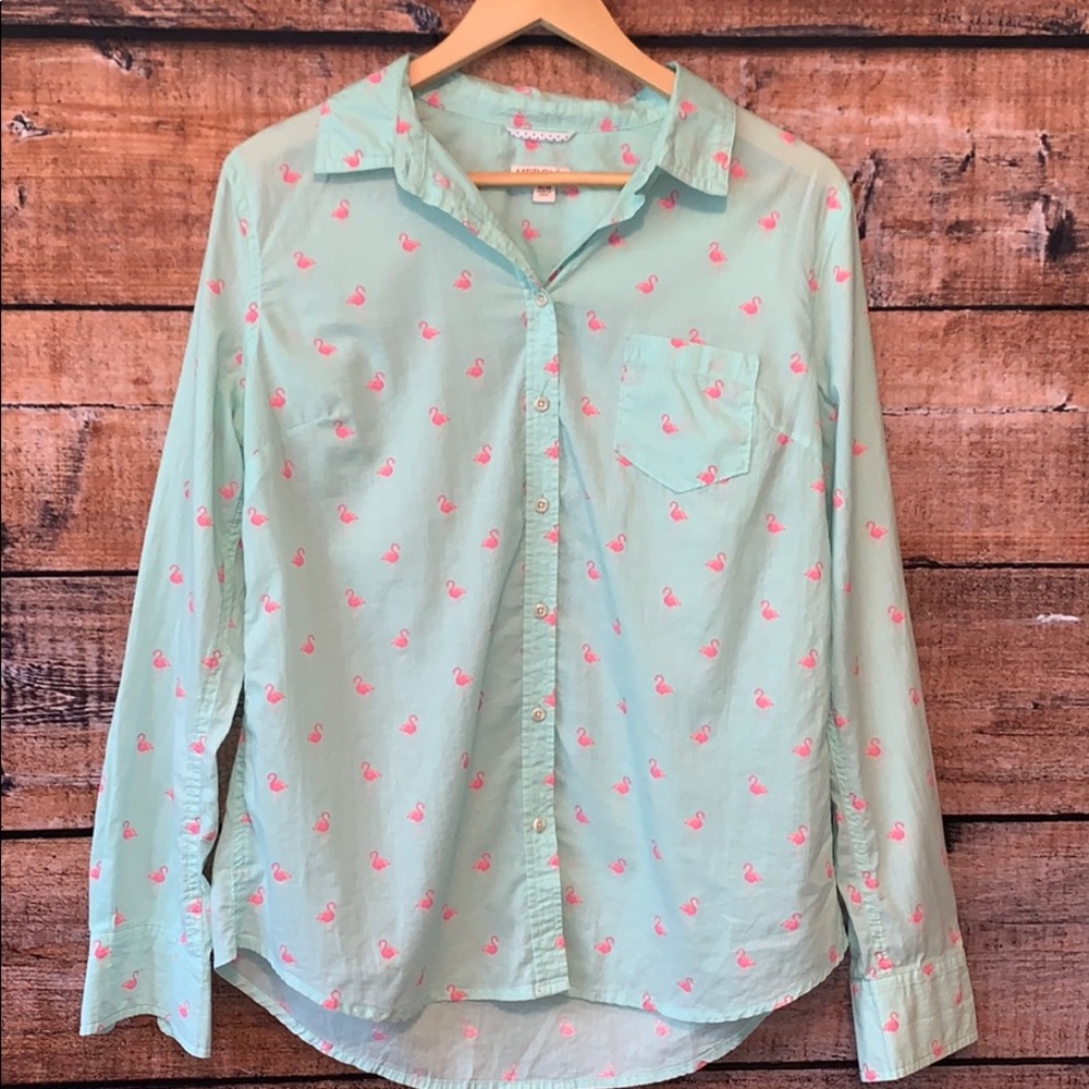 Merona Flamingo Button Up